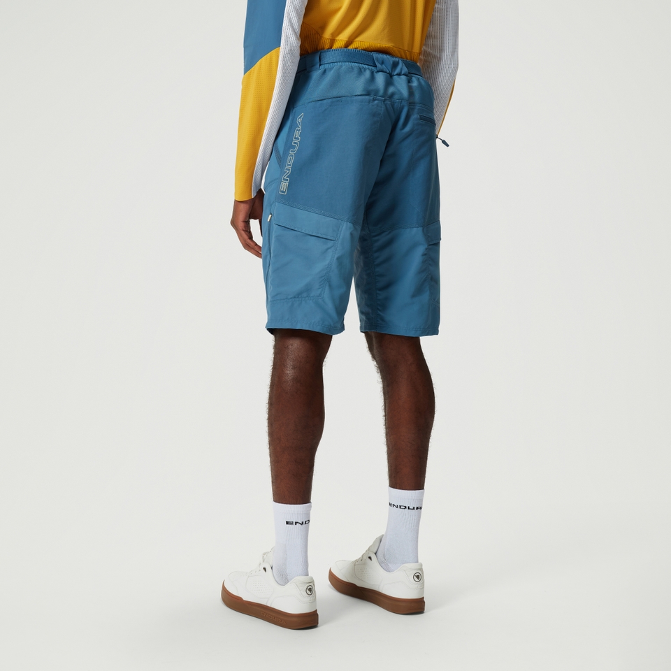 Herren Hummvee Short mit Innenhose - Blue Steel