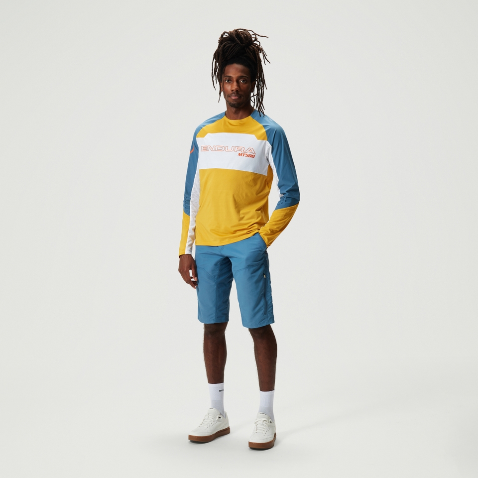 Herren Hummvee Short mit Innenhose - Blue Steel