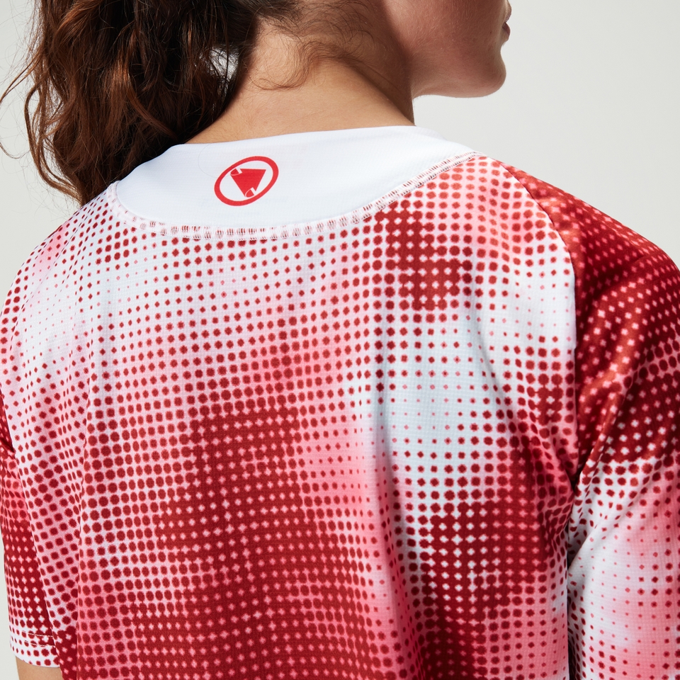 Damen Pixel Cloud T-Shirt LTD - Granatapfel
