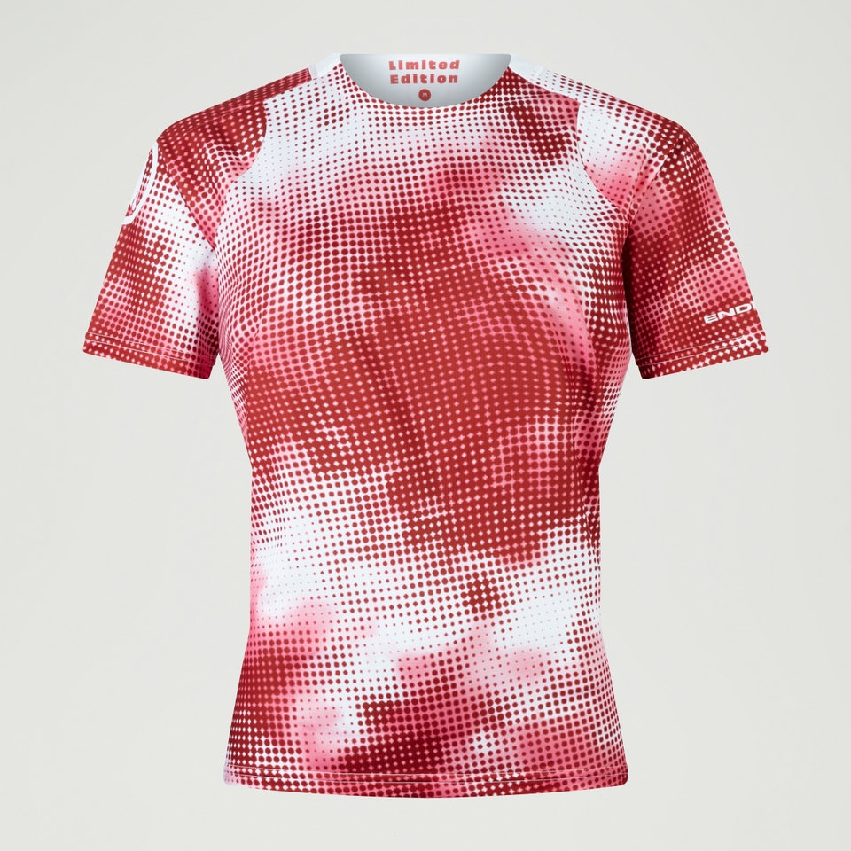 Damen Pixel Cloud T-Shirt LTD - Granatapfel
