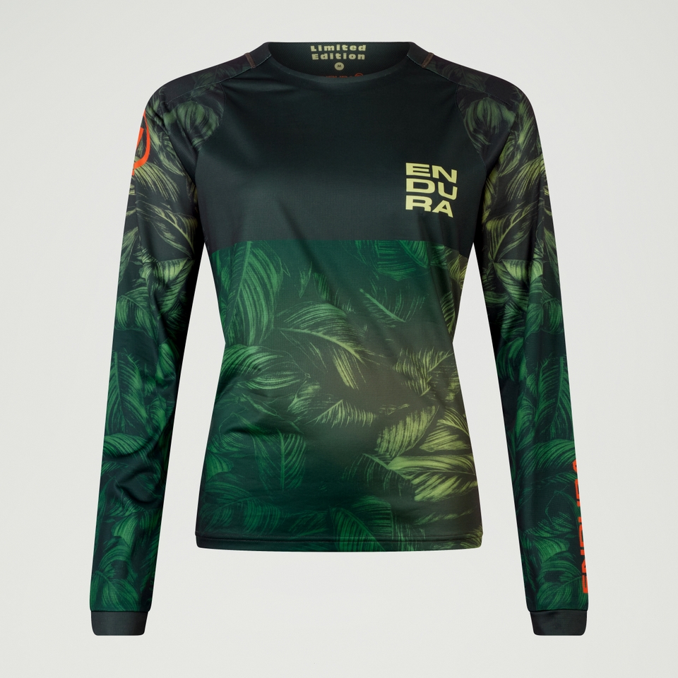 Women's Tropical Long Sleeve Tee Limited: Ghillie Green