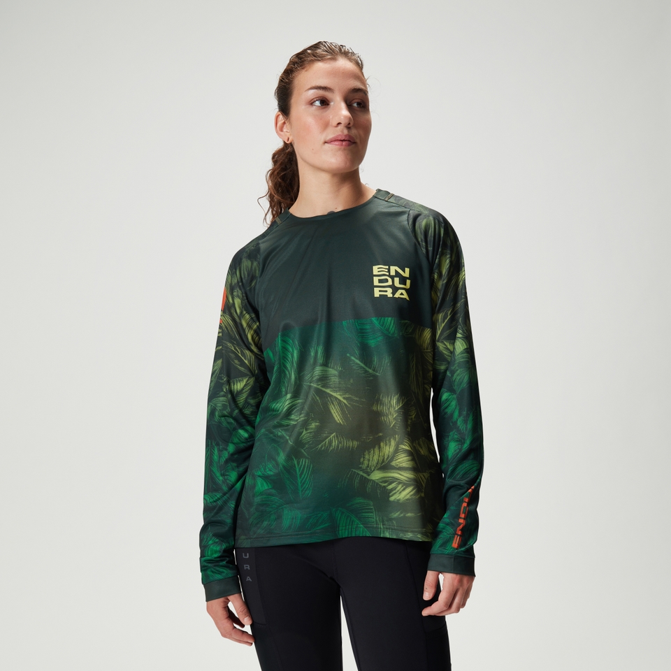 Women's Tropical Long Sleeve Tee Limited: Ghillie Green