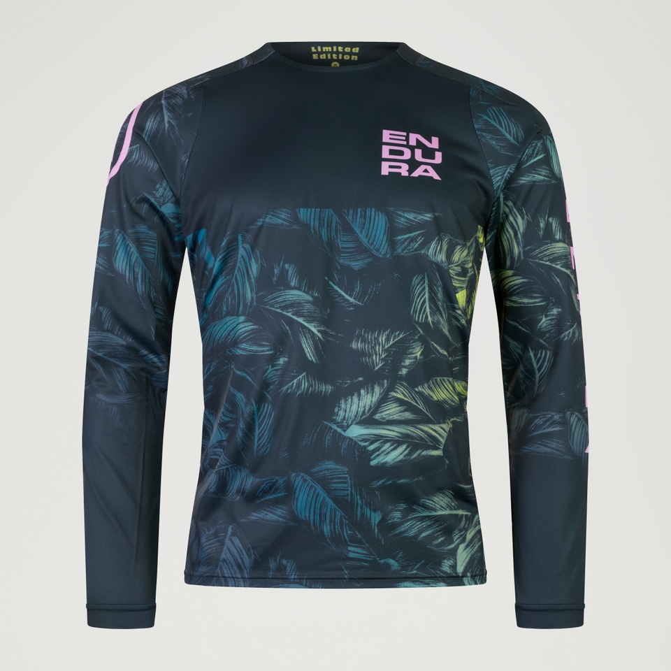 Herren Tropical Print LTD (langarm) - Grau