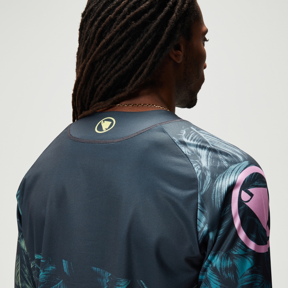 Herren Tropical Print LTD (langarm) - Grau