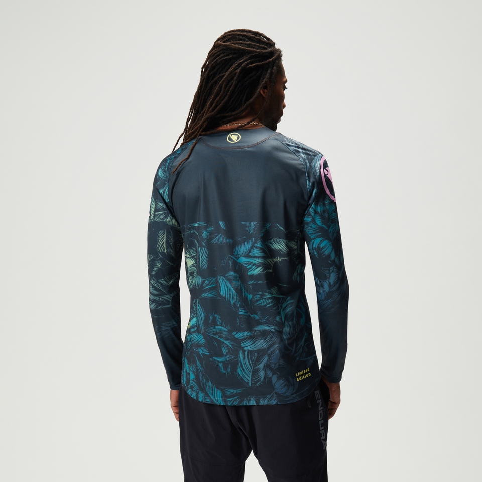 Herren Tropical Print LTD (langarm) - Grau