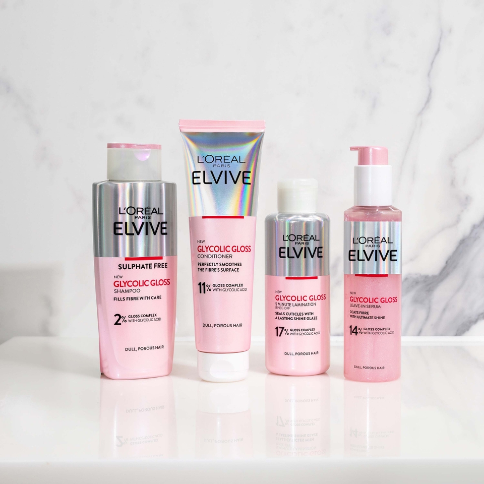 L'Oréal Paris Elvive Glycolic Gloss Glossing Routine for Dull Hair