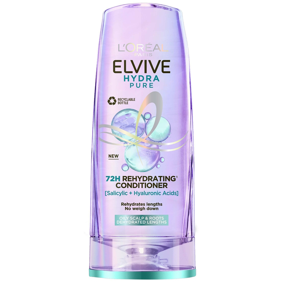 L'Oréal Paris Elvive Hydra Pure Scalp Serum, Shampoo and Conditioner Set for Oily Roots and Dehydrated Lengths