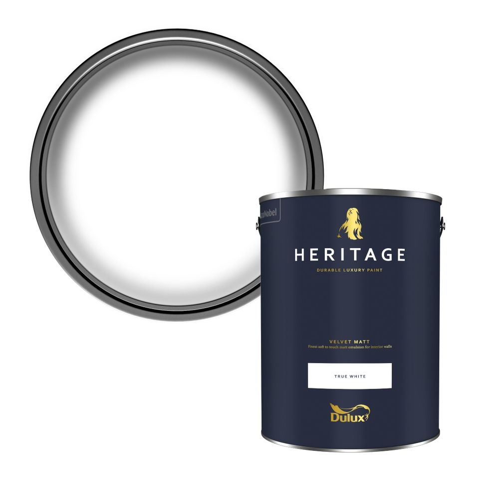 Dulux Heritage Matt Paint True White 5L Homebase