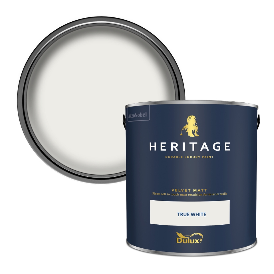 Dulux Trade Heritage Eggshell Paint True White - 2.5L