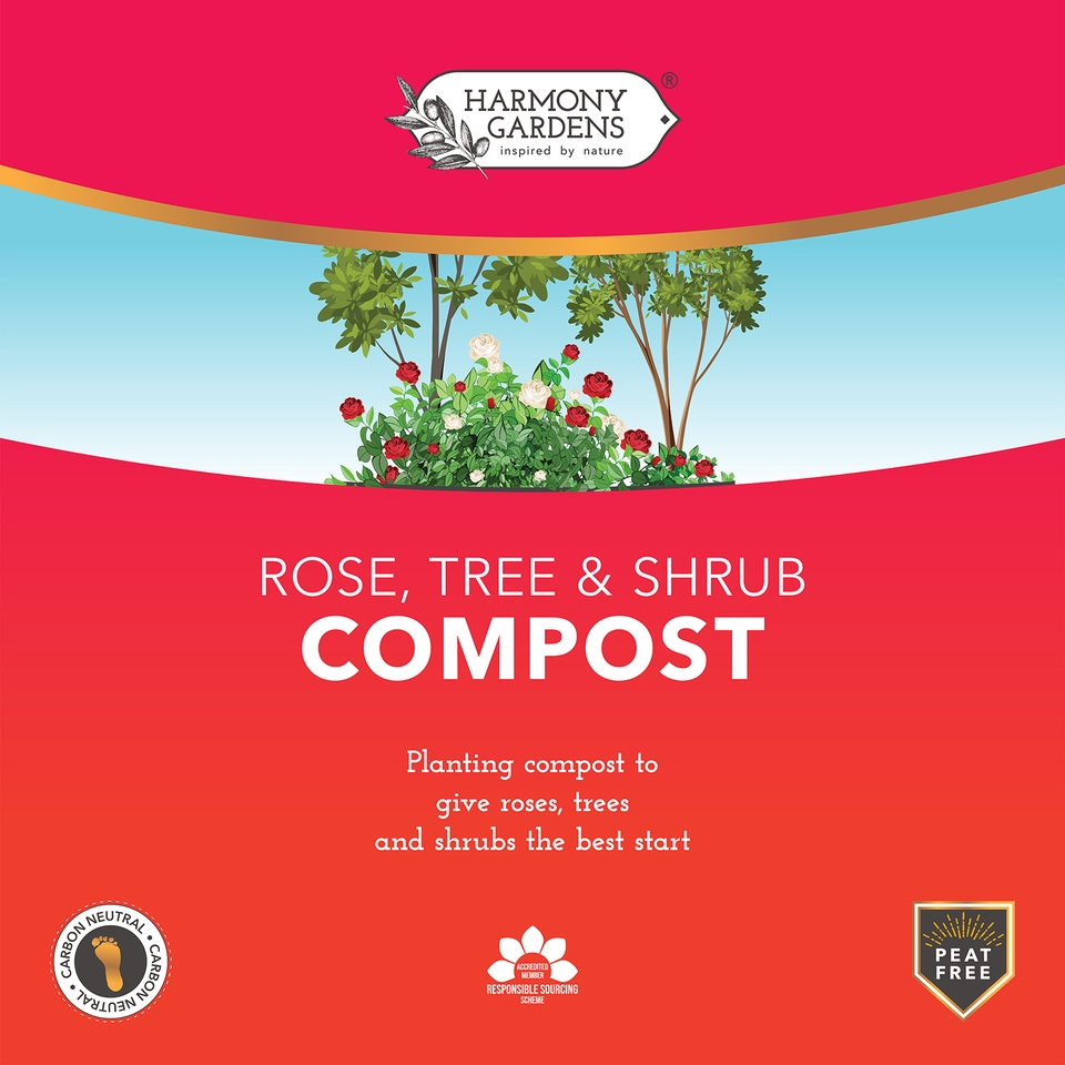 Harmony Gardens Rose, Tree & Shrub Compost - 40L