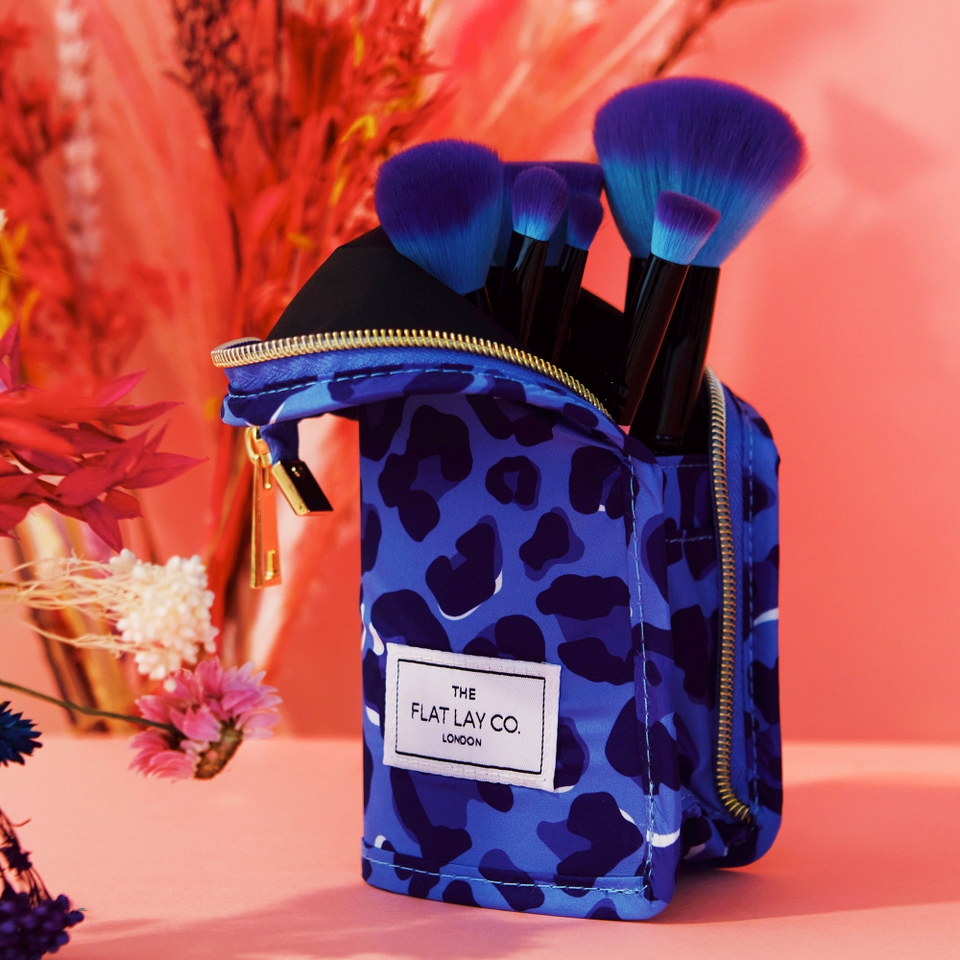 The Flat Lay Co. Brush Holder - Blue Leopard