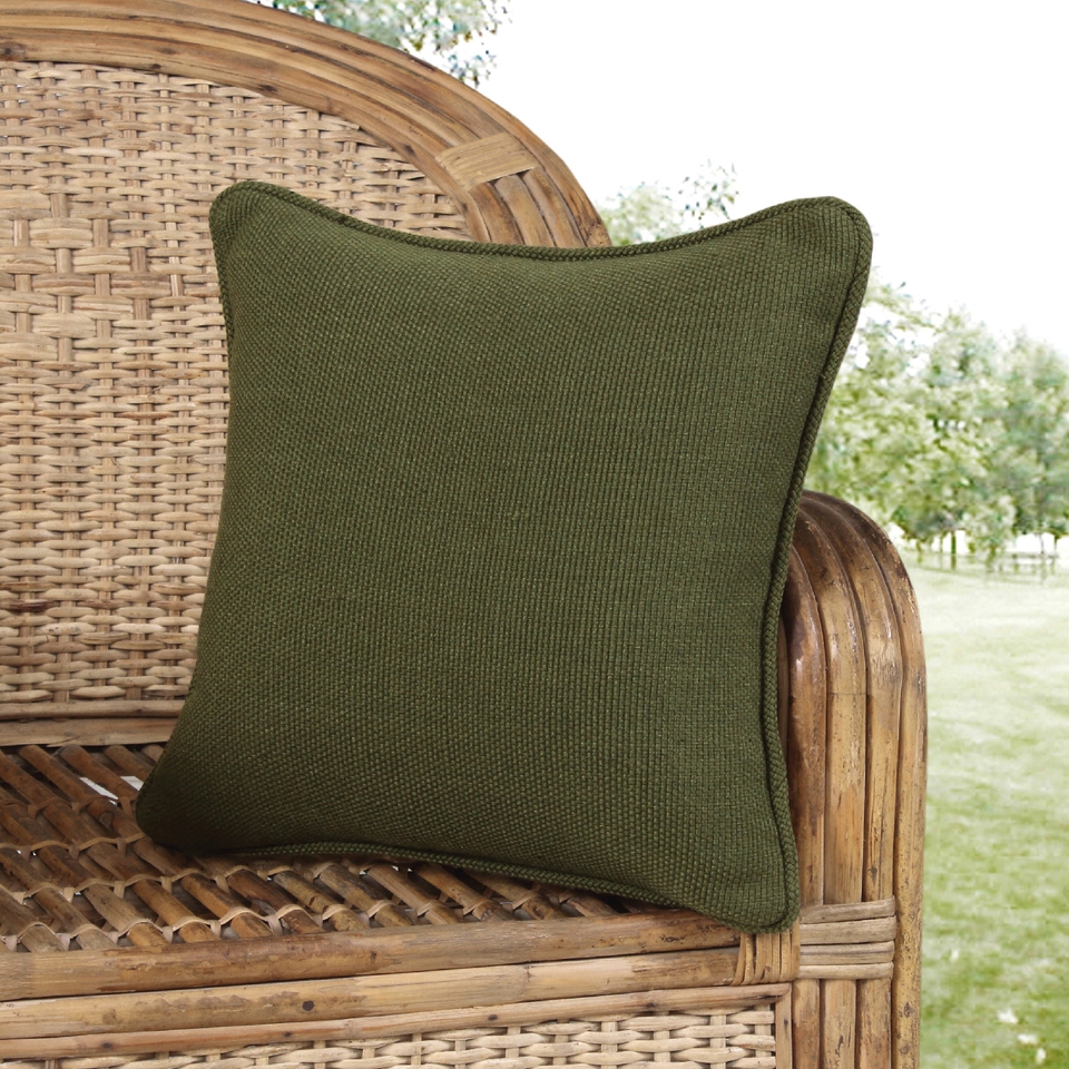 Plain Outdoor Cushion Green Homebase