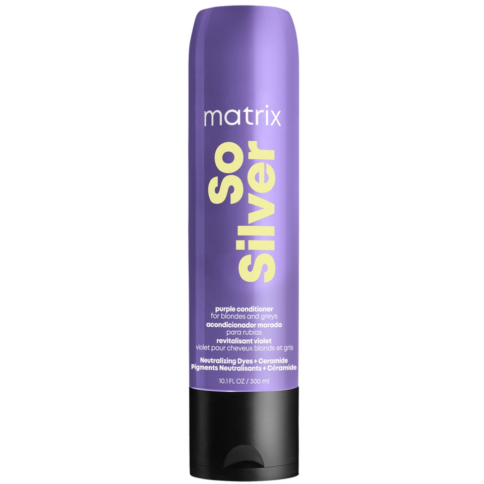 Matrix So Silver Purple Toning Pigmented Conditioner For Blonde, Grey + Silver Hair 300ml