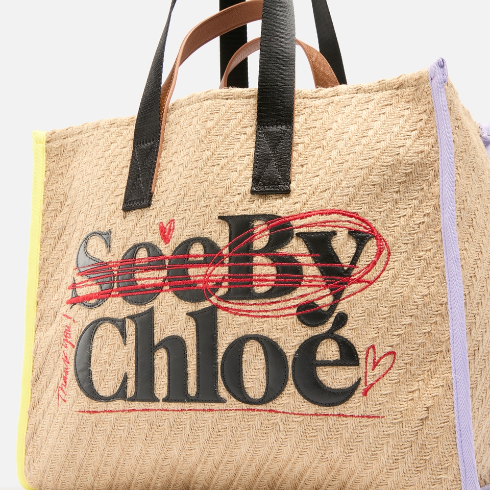 See By Chloé See Bye Bye Jute Tote Bag