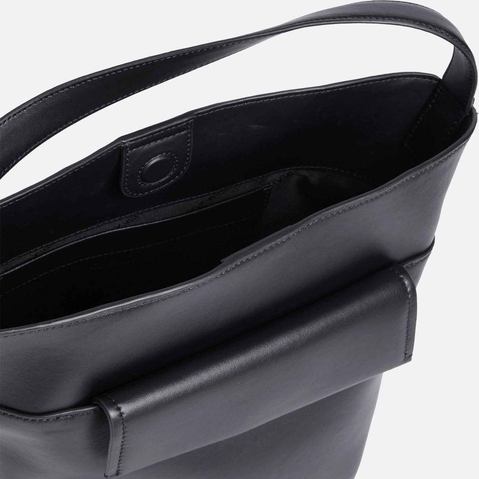Calvin Klein Linear Faux Leather Shopper Bag