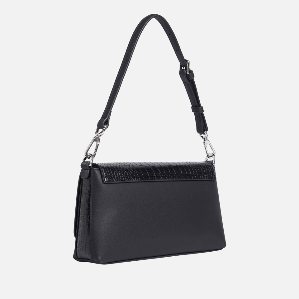 Calvin Klein CK Must Croc-Effect Faux Leather Shoulder Bag