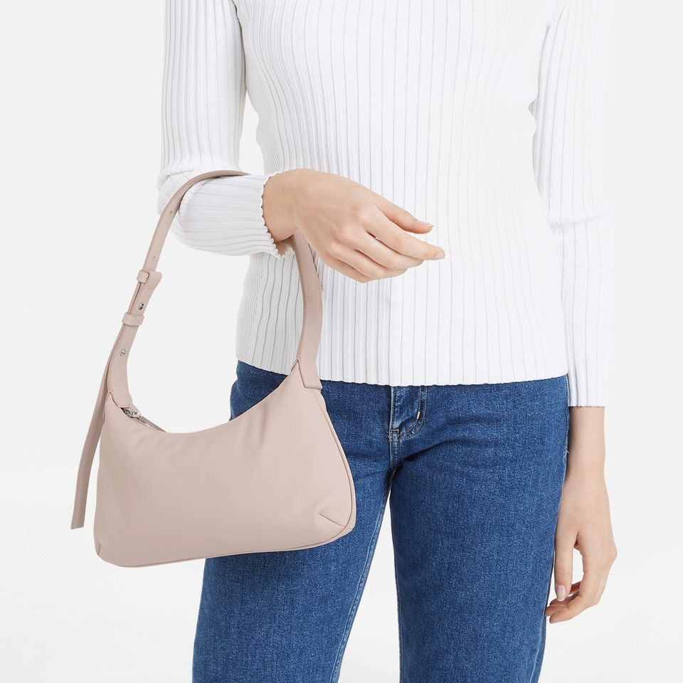 Calvin Klein Soft Faux Leather Shoulder Bag