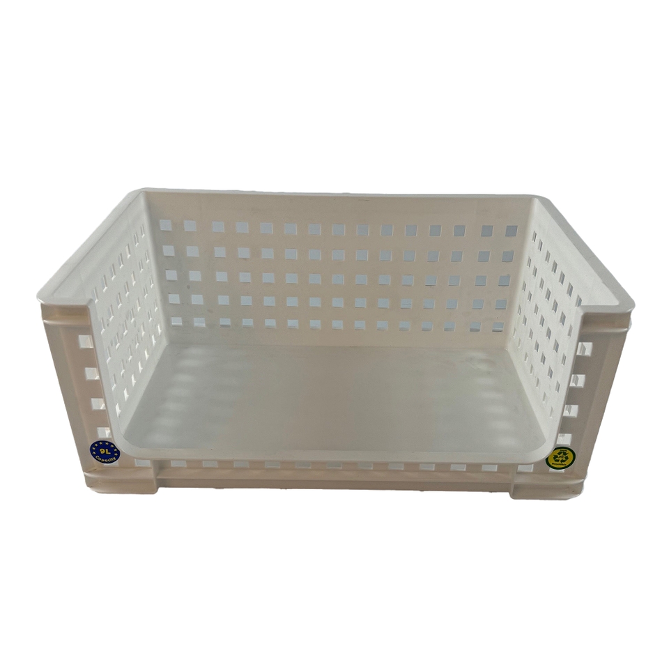 Really Useful Open Fronted Storage Crate - White - 9L