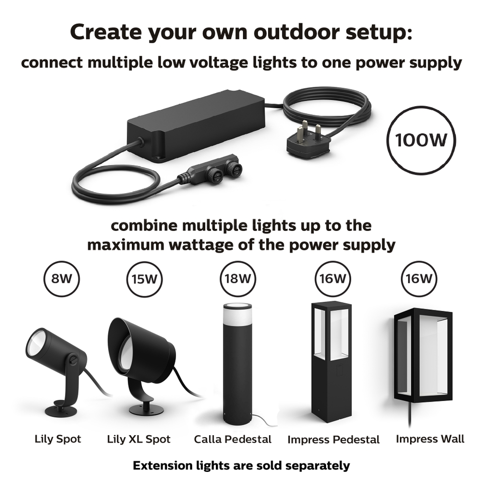 Philips Hue Lily Smart LED Outdoor Base Kit and XL Spotlight