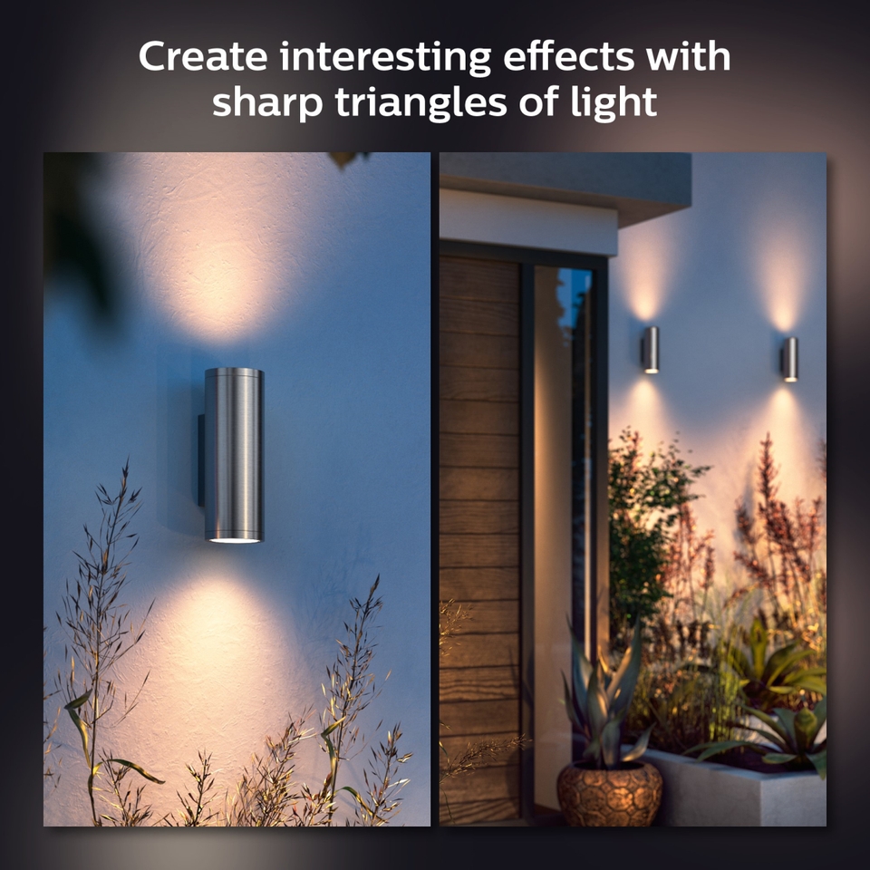 Philips Hue Appear Colour Ambiance Smart LED Outdoor Wall Light - 2 Pack