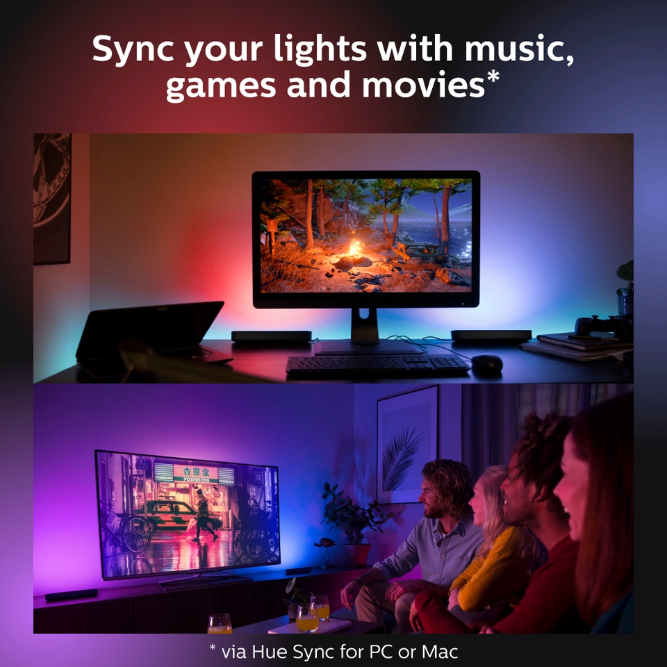 Philips Hue Play Colour Ambiance Smart LED Lightbars - 3 Pack