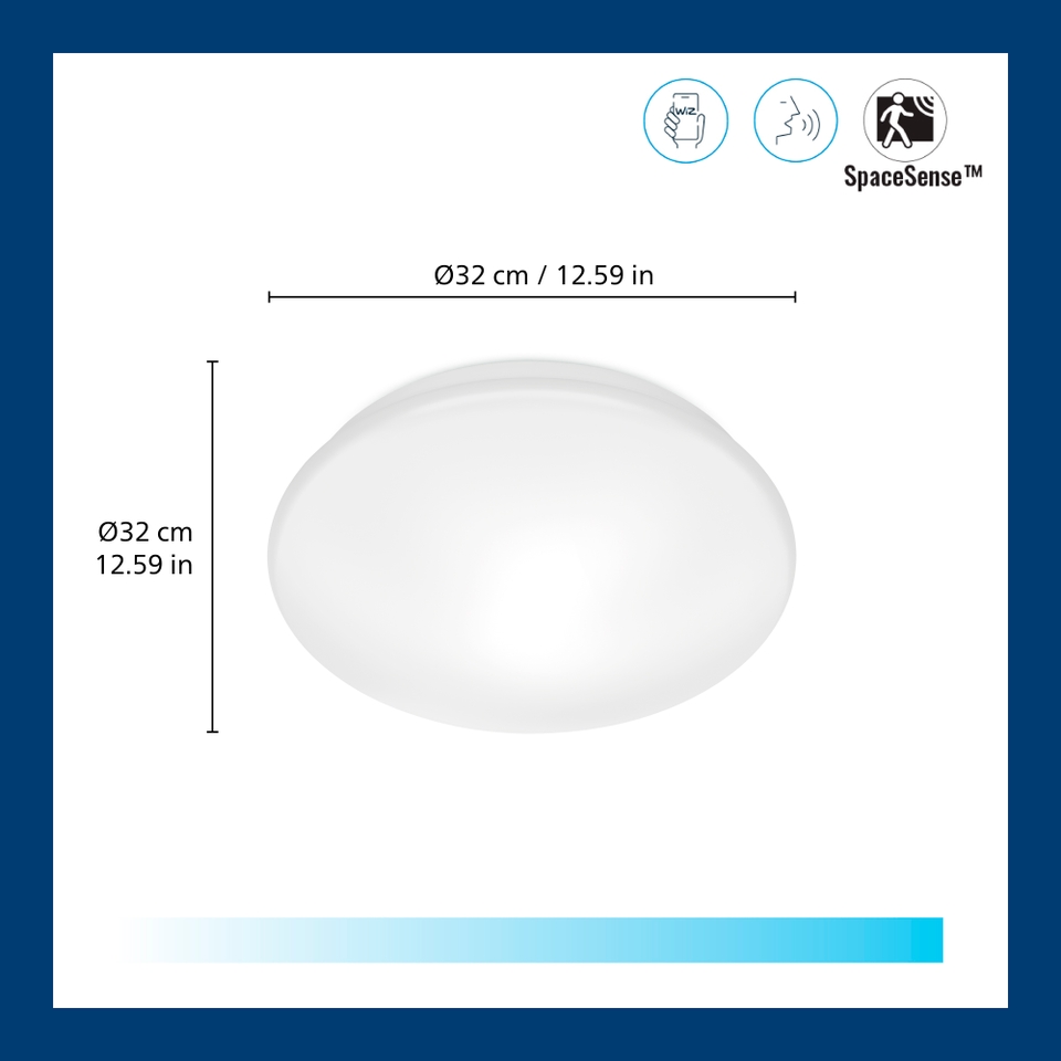 WiZ Smart LED Adria Ceiling Light Dimmable White 1700 Lumens - Cool White