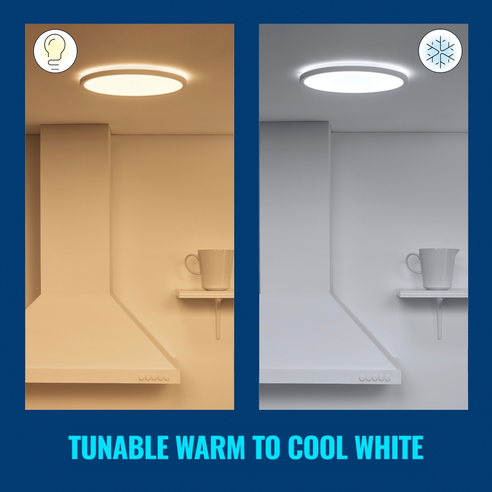 WiZ Smart LED SuperSlim Ceiling Light Tunable White 2450 Lumens - White