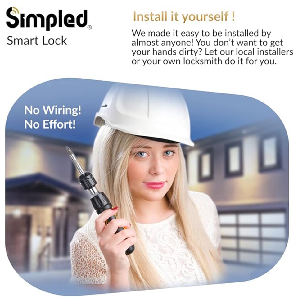 Simpled SFS Slim Series Smart Lock - Silver