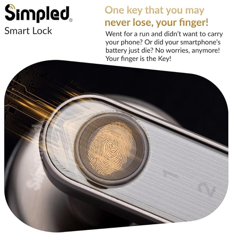 Simpled Leverline Smart Lock - Silver
