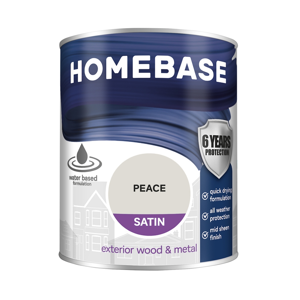 Homebase Exterior Satin Paint Peace - 750ml