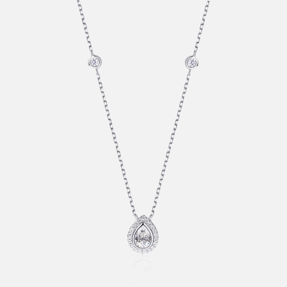 Carat London Emile White Gold Plated Sterling Silver Necklace