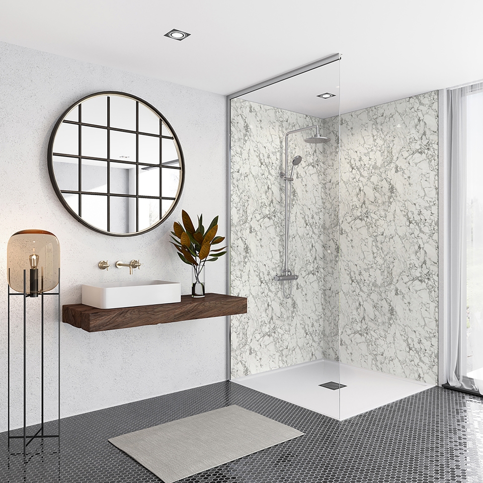 Wetwall Elite Milano Marble 2 Sided Wall Panel Kit