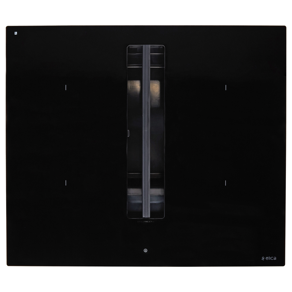 Elica NikolaTesla Fit 60 60cm Venting Induction Hob for Ducted/Recirculating Ventilation - Black
