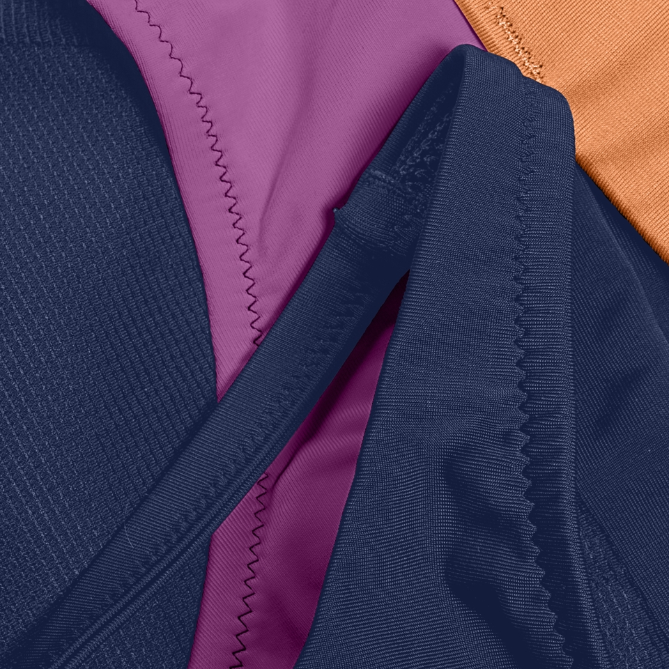Damen Oberteil im Farbblock-Design Blau