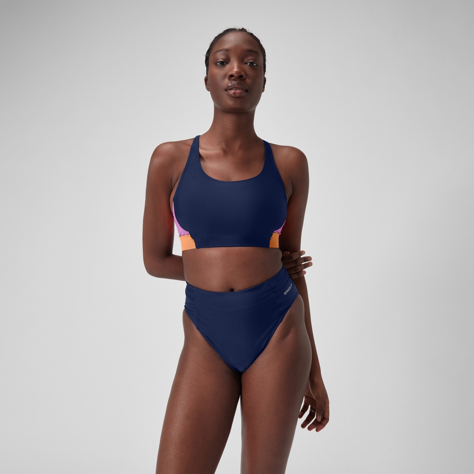 Women's Colourblock Bikini Top Blue