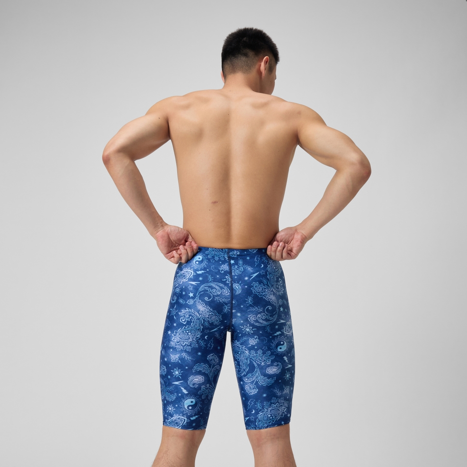 Men's Printed Jammer Blue