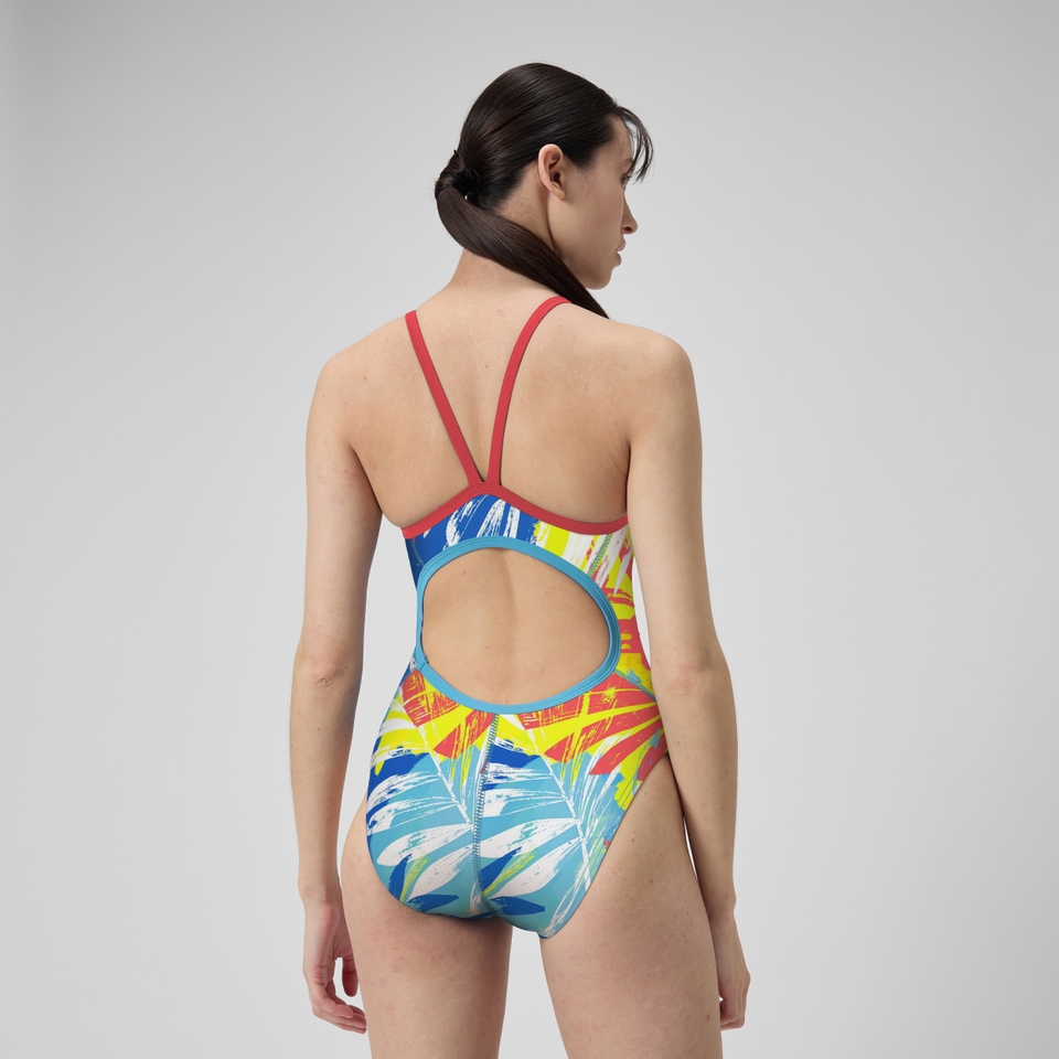 Women's Print Propel Back One Piece Red/Blue