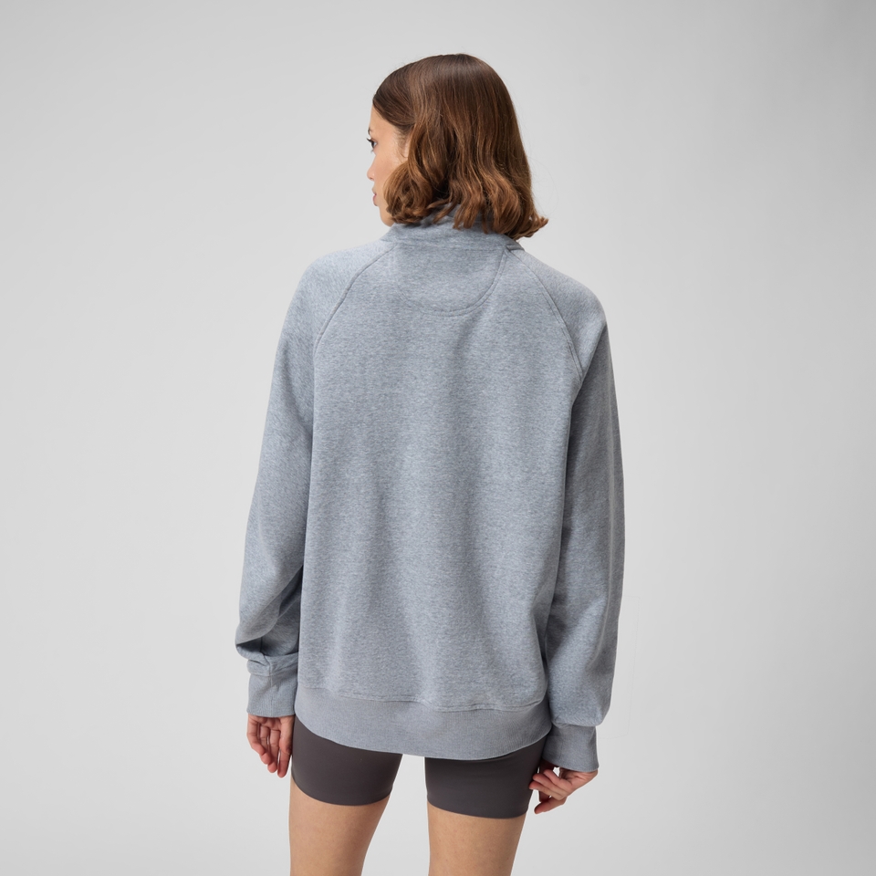 Unisex 1/4 Zip Fleece Pullover Gray