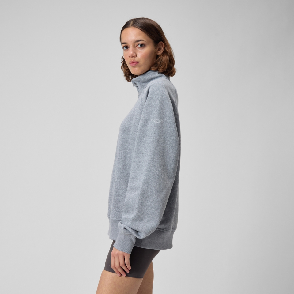Unisex 1/4 Zip Fleece Pullover Gray