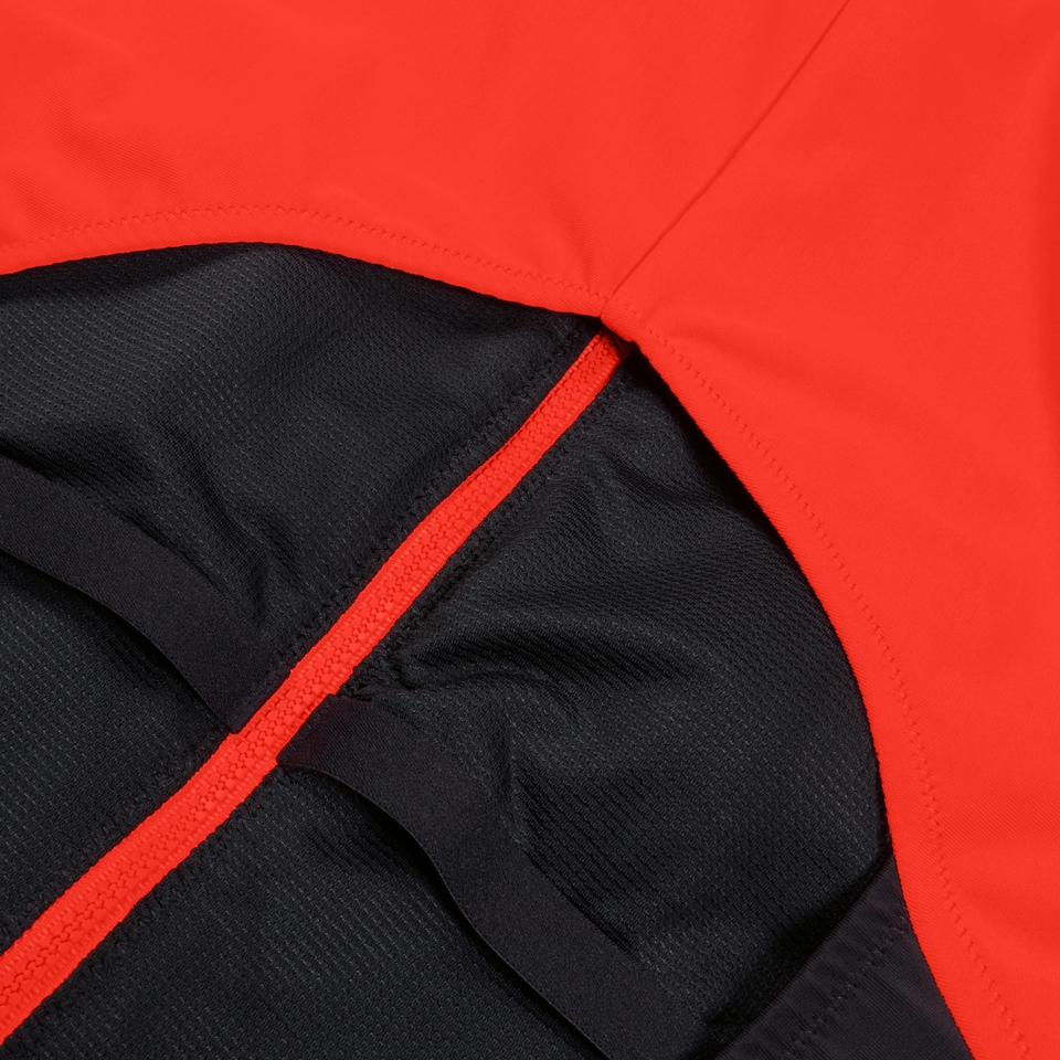 Women's Colourblock Long Sleeve One Piece Black/Red