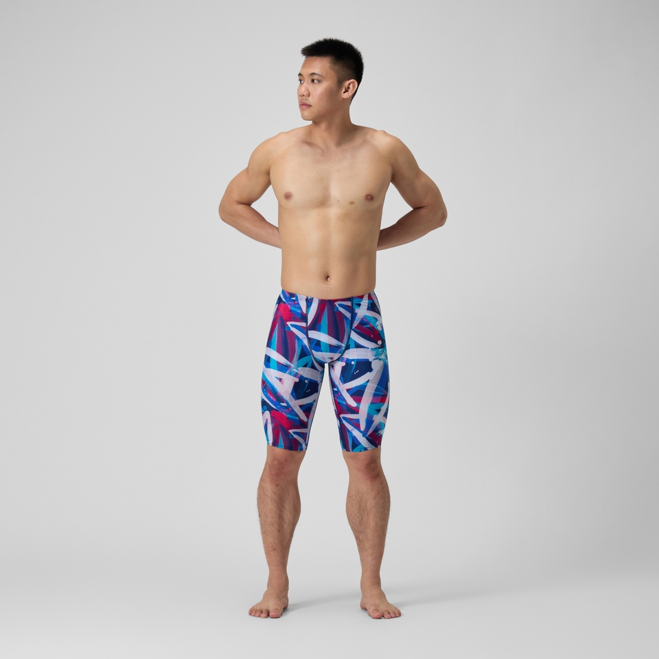 Men's Printed Jammer Blue