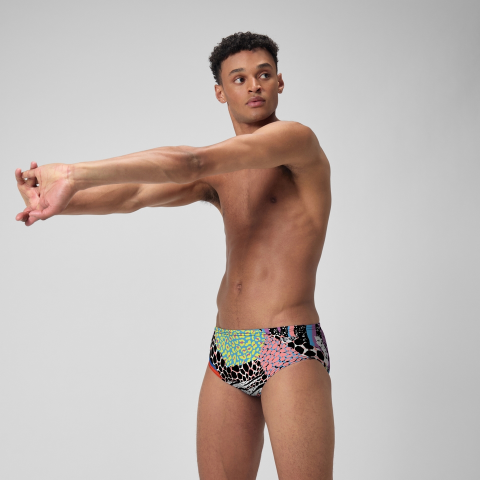 Men's Printed One Brief Red/Green