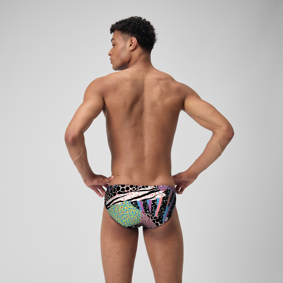 Men's Printed One Brief Red/Green
