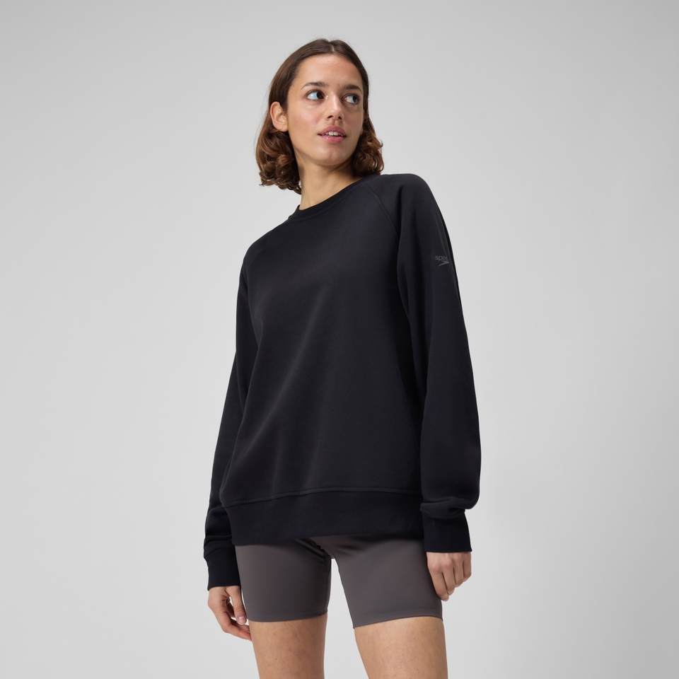SPEEDO Unisex Fleece Crew Team Black