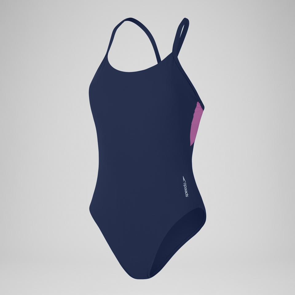 Women's Colourblock Racerback Swimsuit Blue
