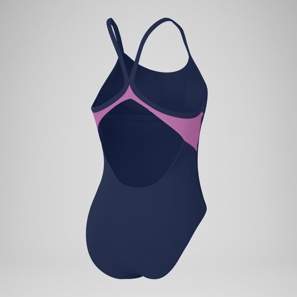 Women's Colourblock Racerback Swimsuit Blue