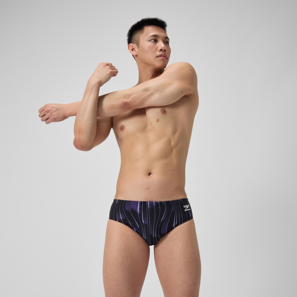 Men's Space Train Brief Purple/Black