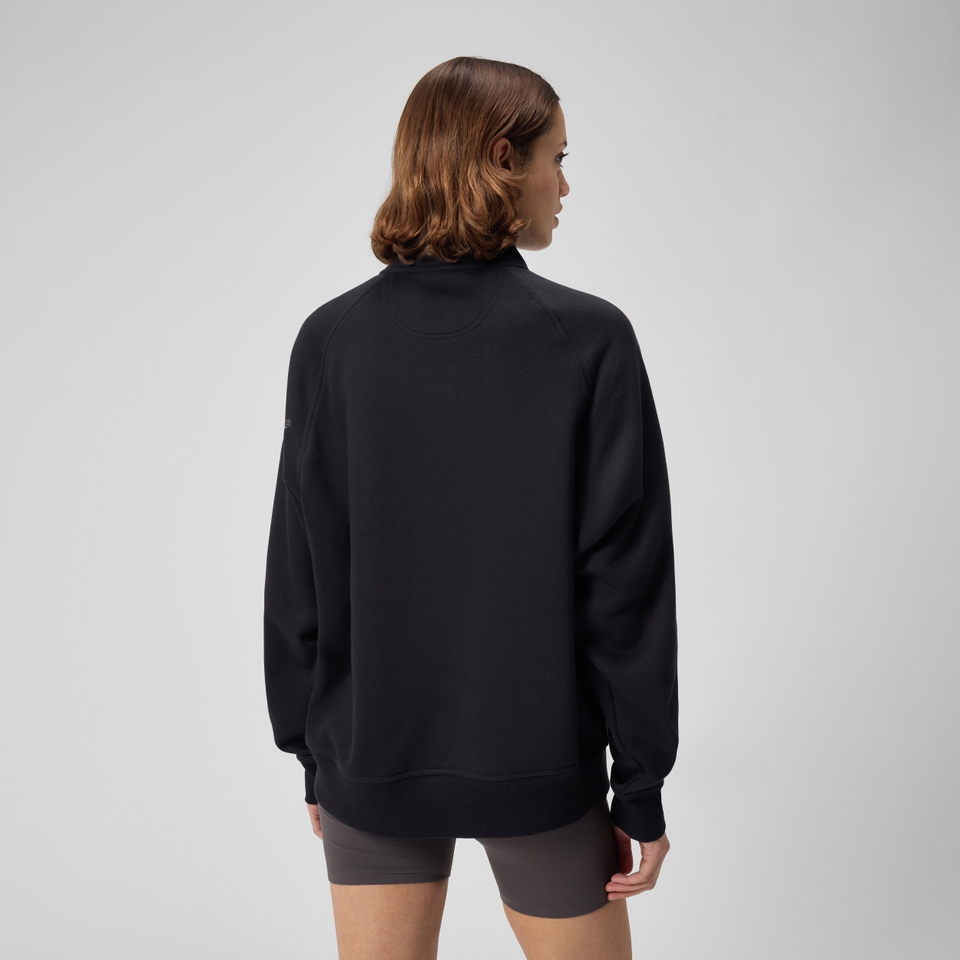 SPEEDO Unisex 1/4Zip Fleece Pullover Team Black