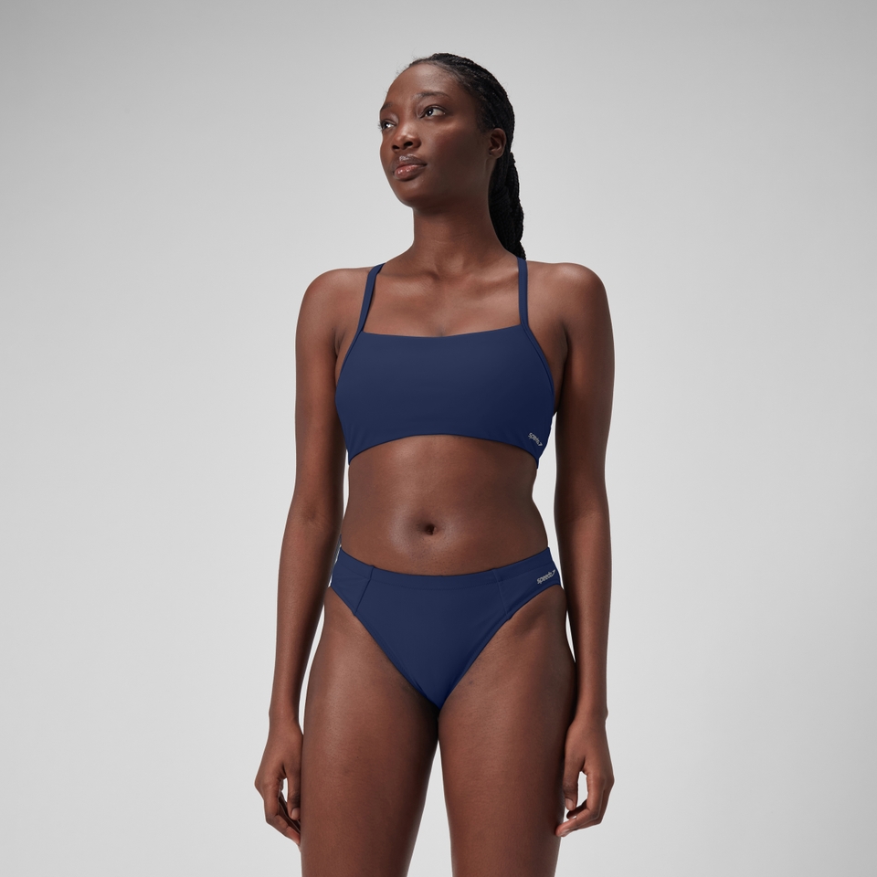 Women's Solid Racerback Bikini Top Blue