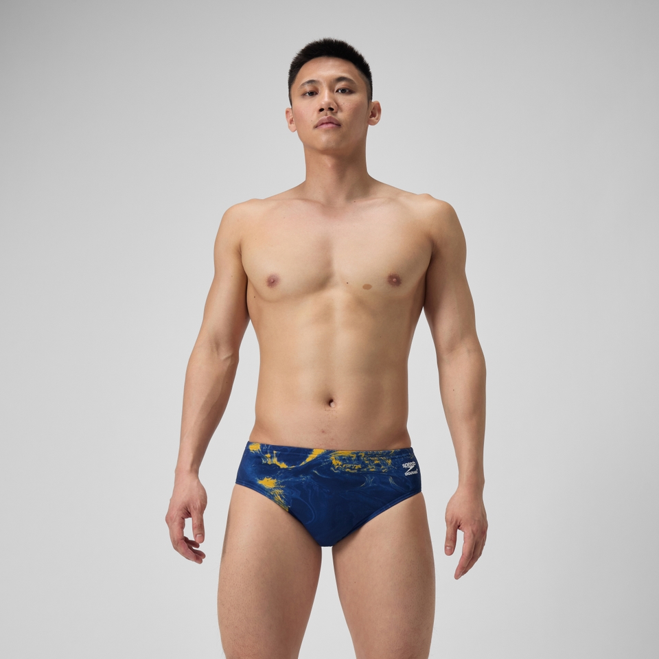 Caleçon boxeur ajusté boxeur ajusté Lunar Storm pour hommes, bleu marine